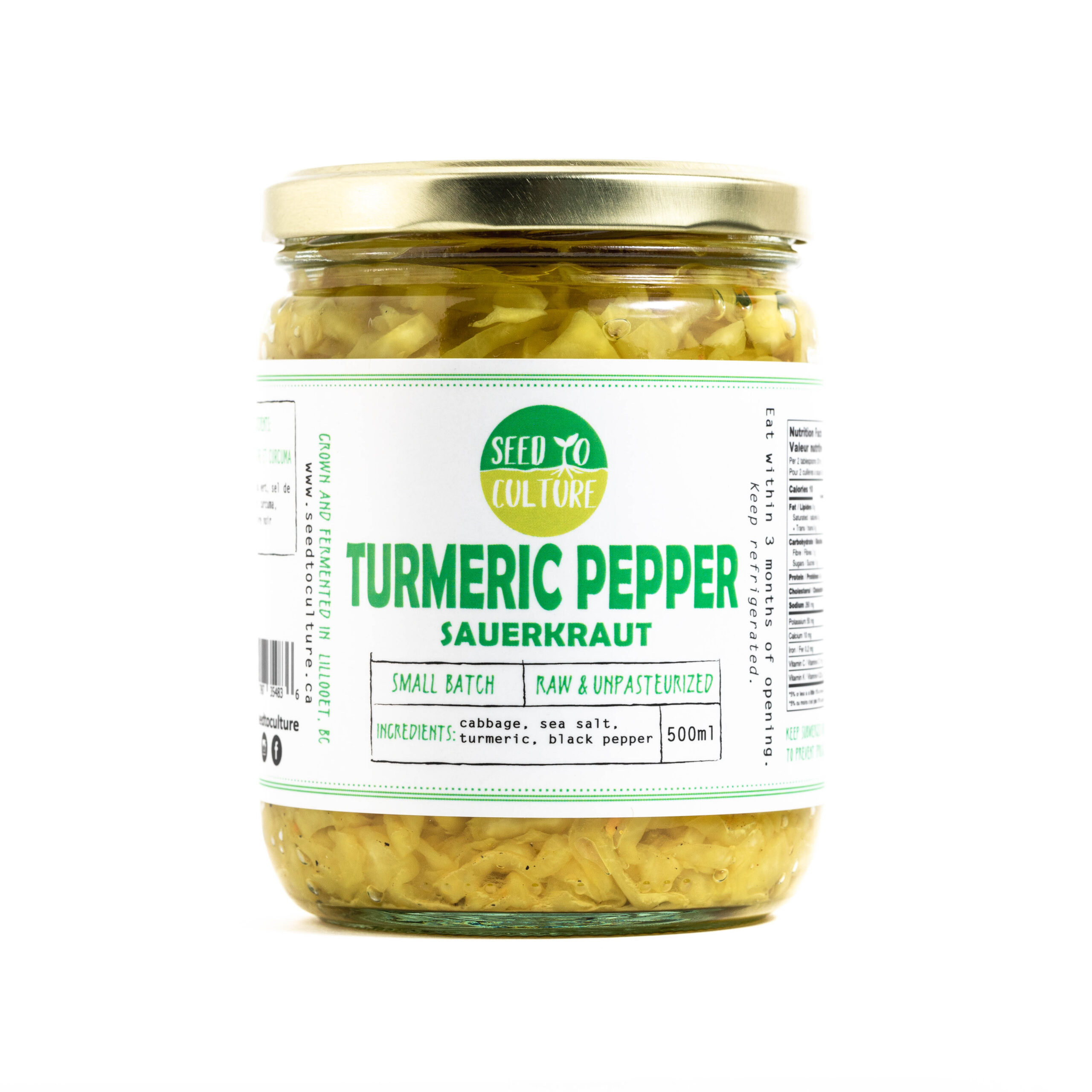 Tumeric Pepper Sauerkraut